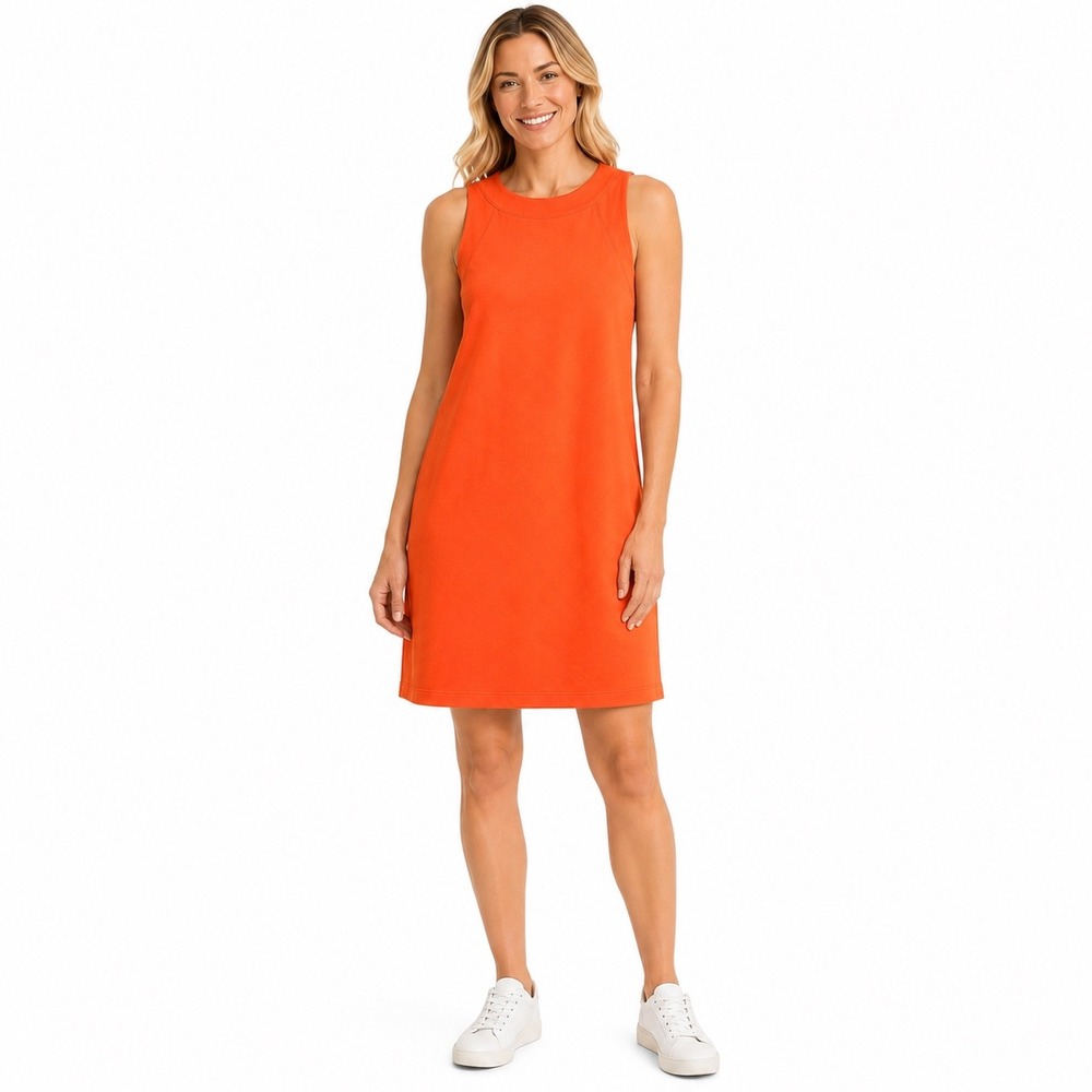 Free Assembly Shift Dress Womens XL Orange Excellent Sleeveless Knit FAWKD00133